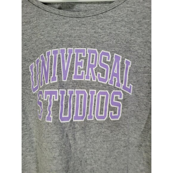 UNIVERSAL STUDIOS Women's XL Boxy Graphic T Shirt Souvenir Gray Purple SZ XL - Picture 3 of 8